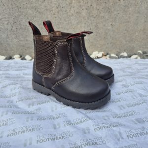 Kids Orkney RB Premium Waxy Leather  Black/Red Pull Tag Dealer Boot sizes( 6 to 10)